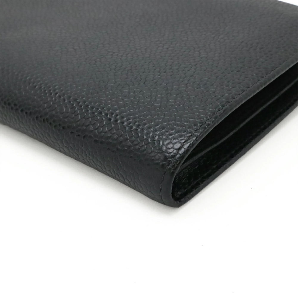 CHANEL Black Caviar Leather Logo Wallet - Picture 4 of 10
